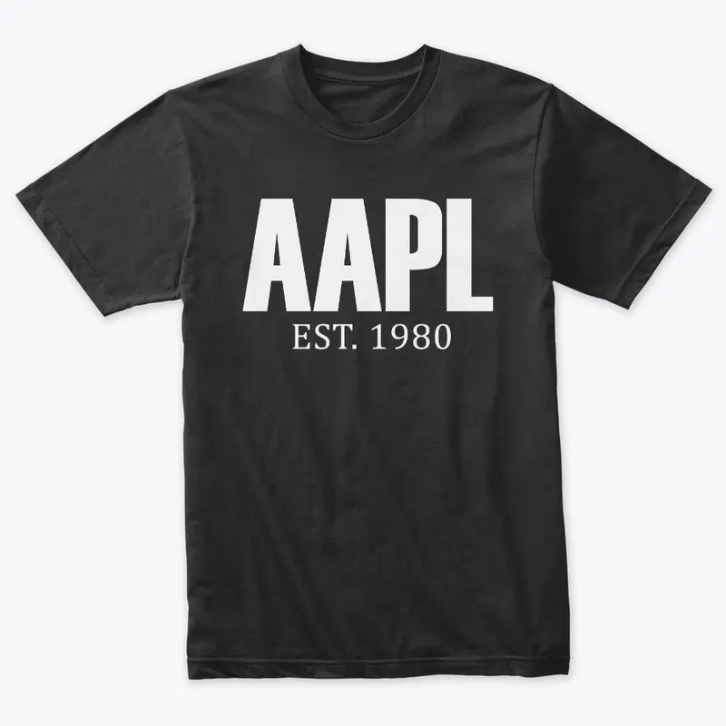 Triblend AAPL Stock Ticker Rev Shirt