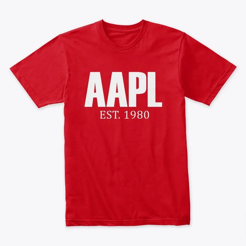 AAPL Premium Colors Stock Ticker Tee